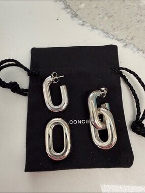 Ring Concierge Multi Way Cloud Link Sterling Silver earrings